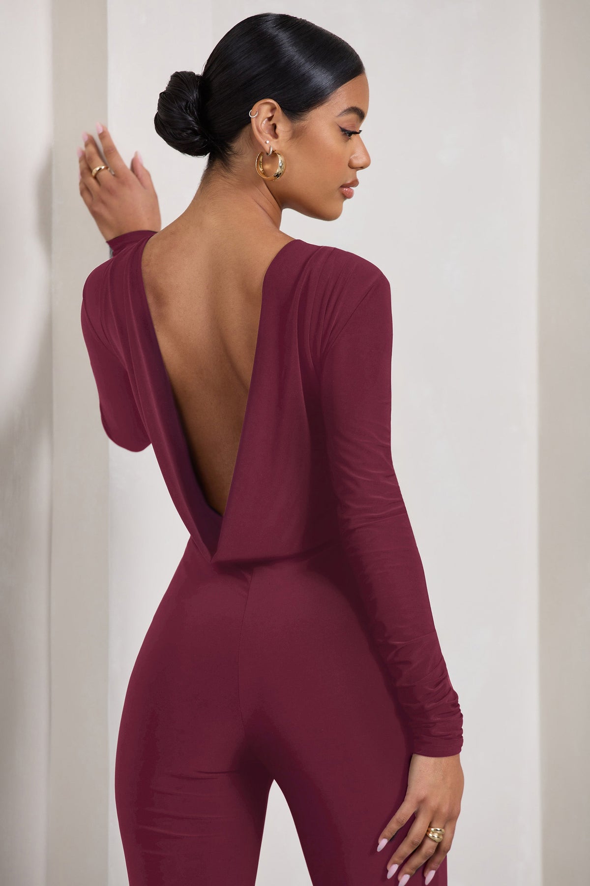 Stylish New Women Lowcut Long Sleeves Open Front Bodycon Club Short Jumpsuit