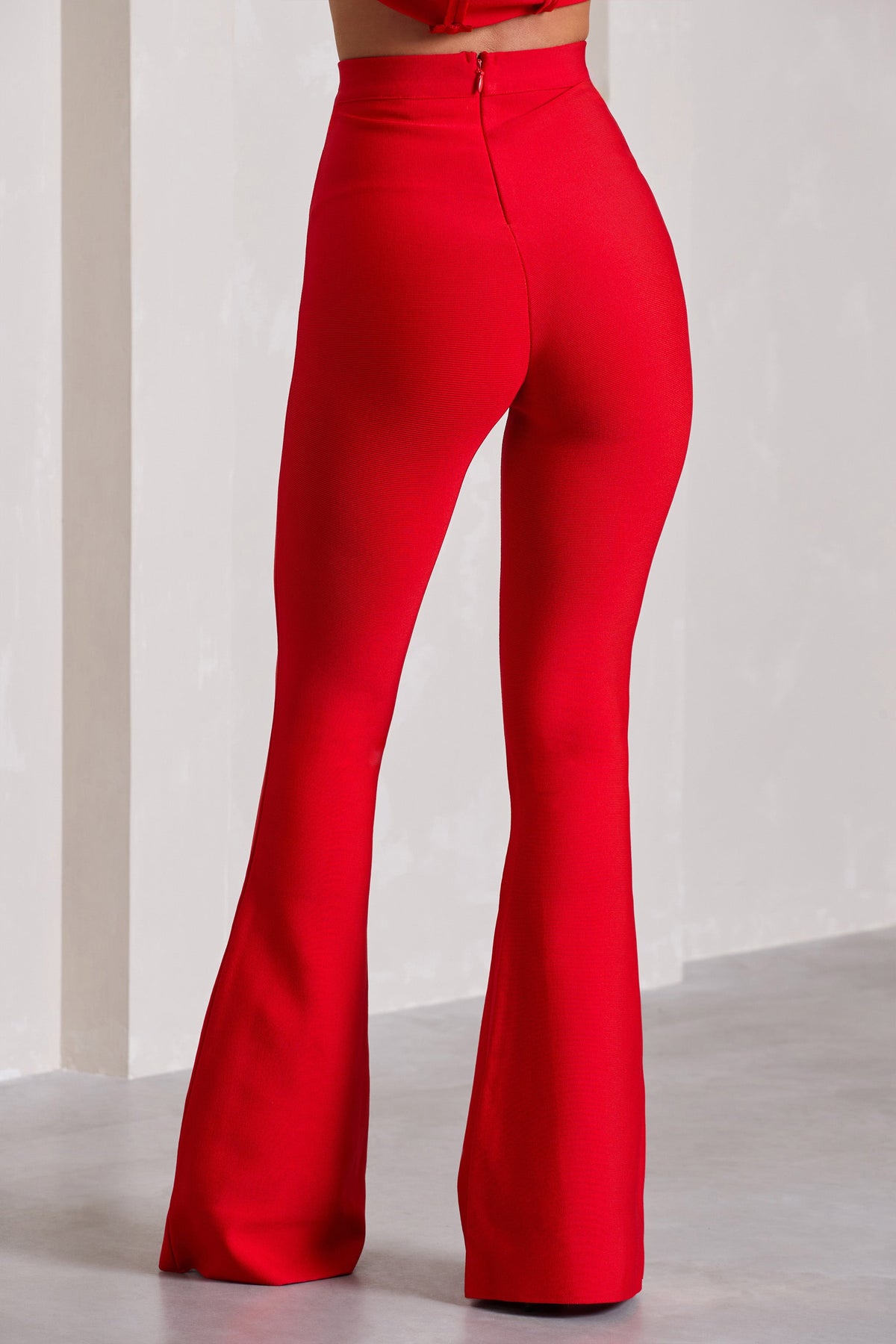 Capri Red Bandage High Waist Flared Trousers – Club L London - USA