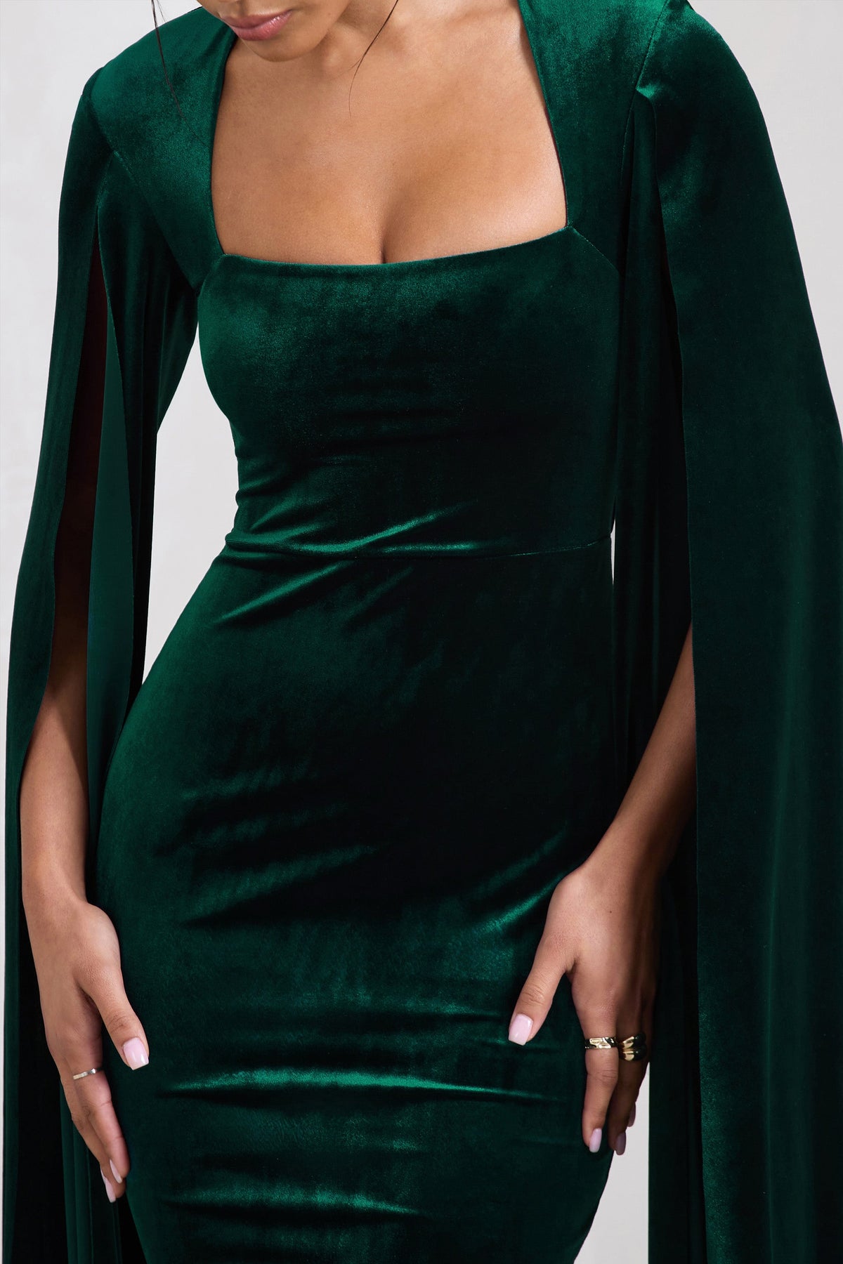 Women V Neck Elegant Velvet Dress for Evening Party,Dark green - Walmart.com