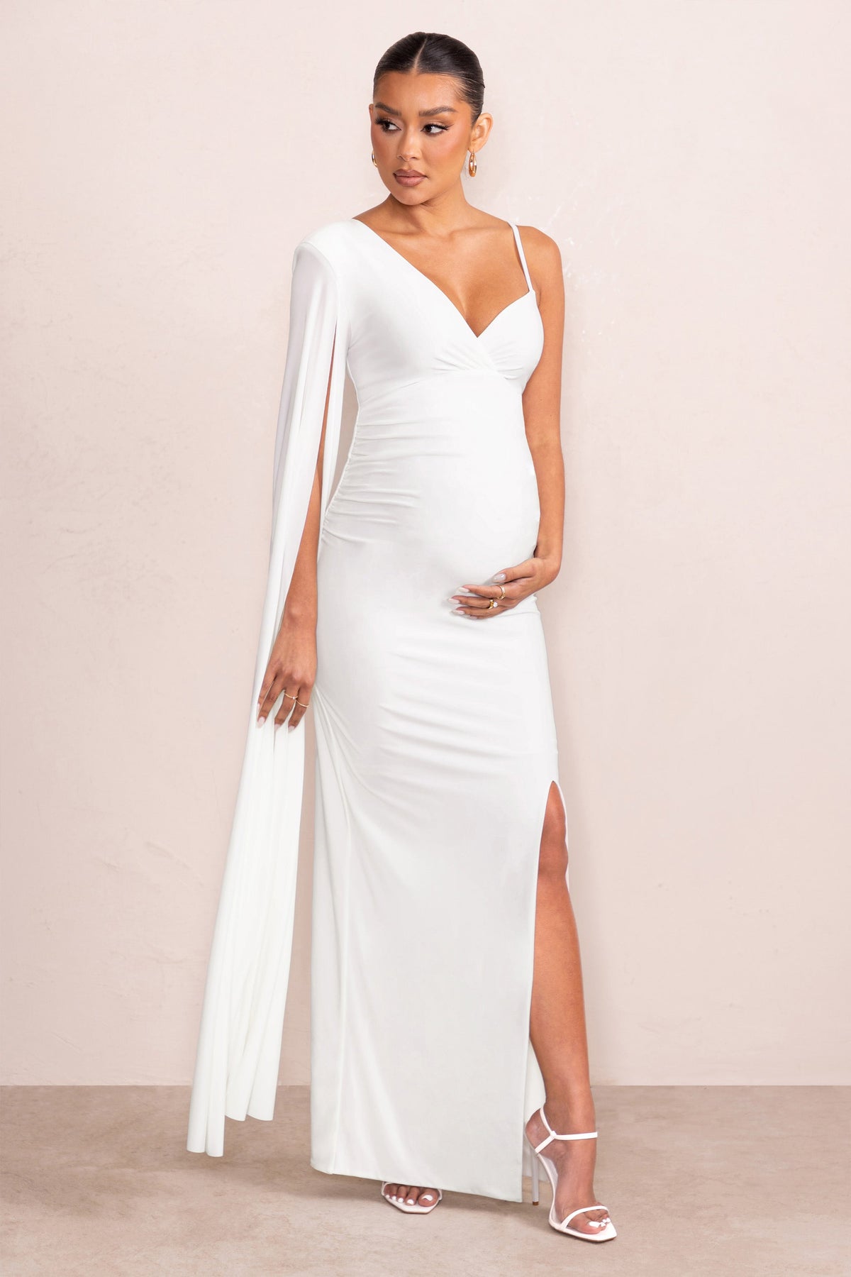 White maxi dress for baby shower Outlet