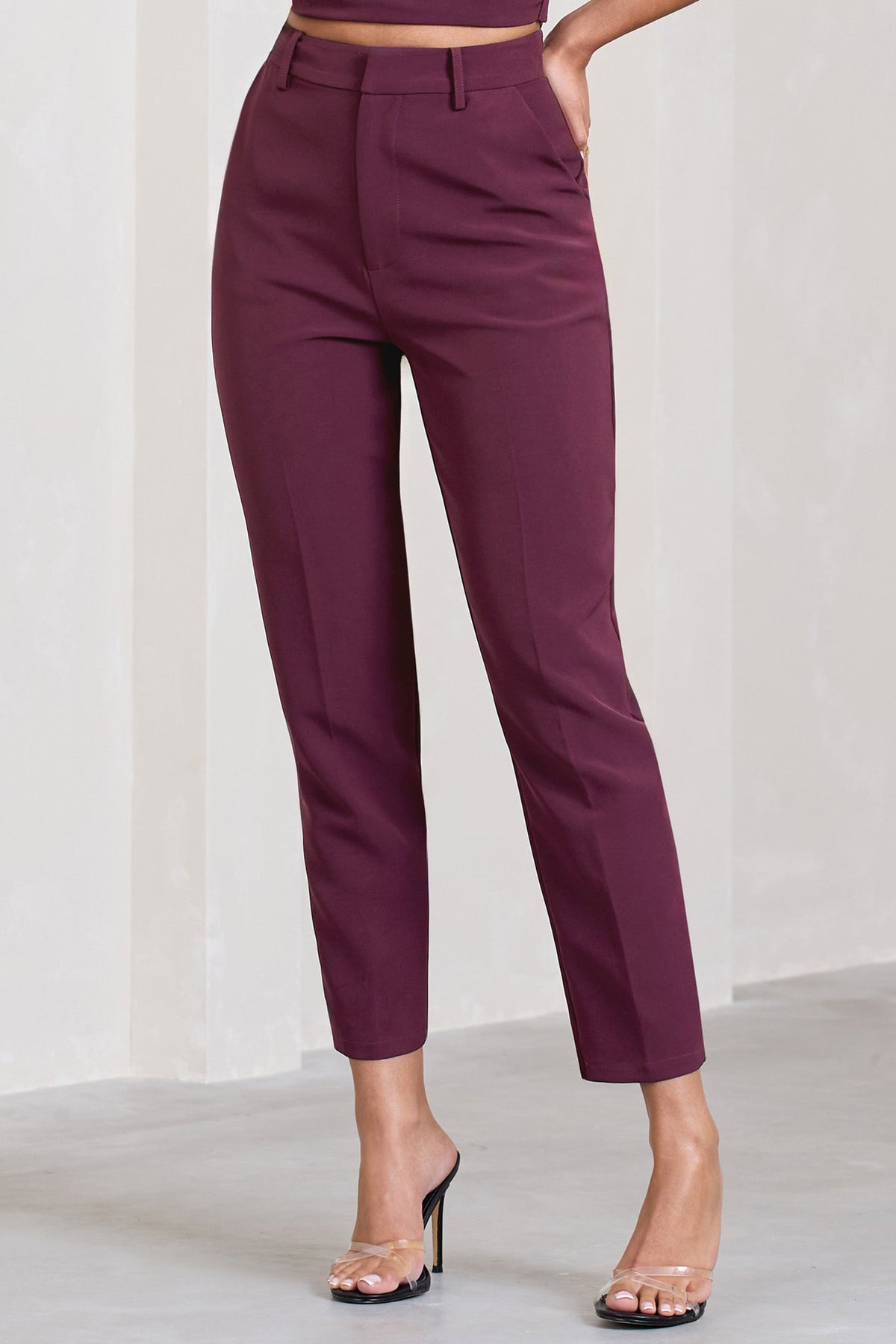 Missguided Ella Floral Print Cigarette Trousers Purple, $16 | Missguided |  Lookastic