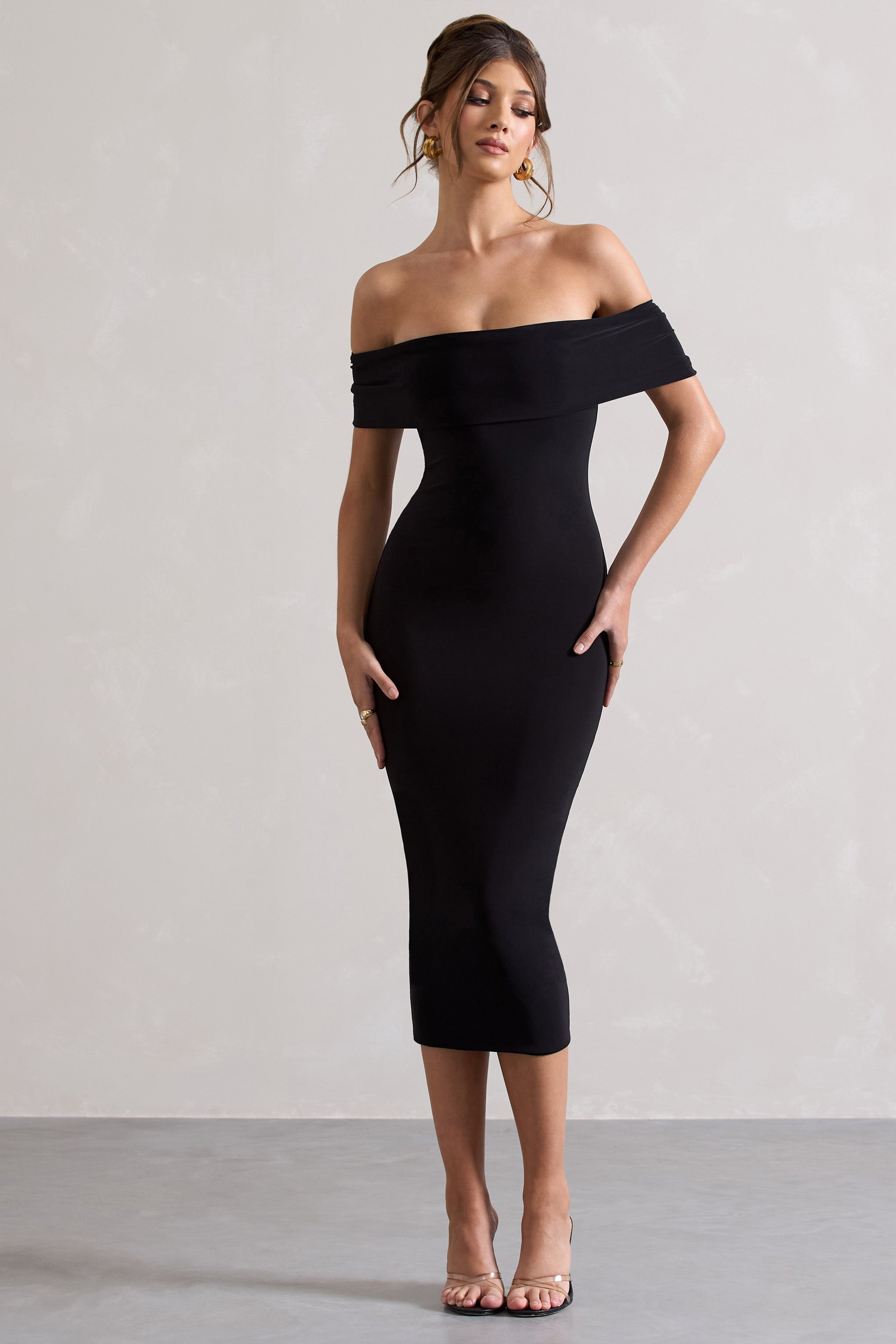 Midi bardot dress discount