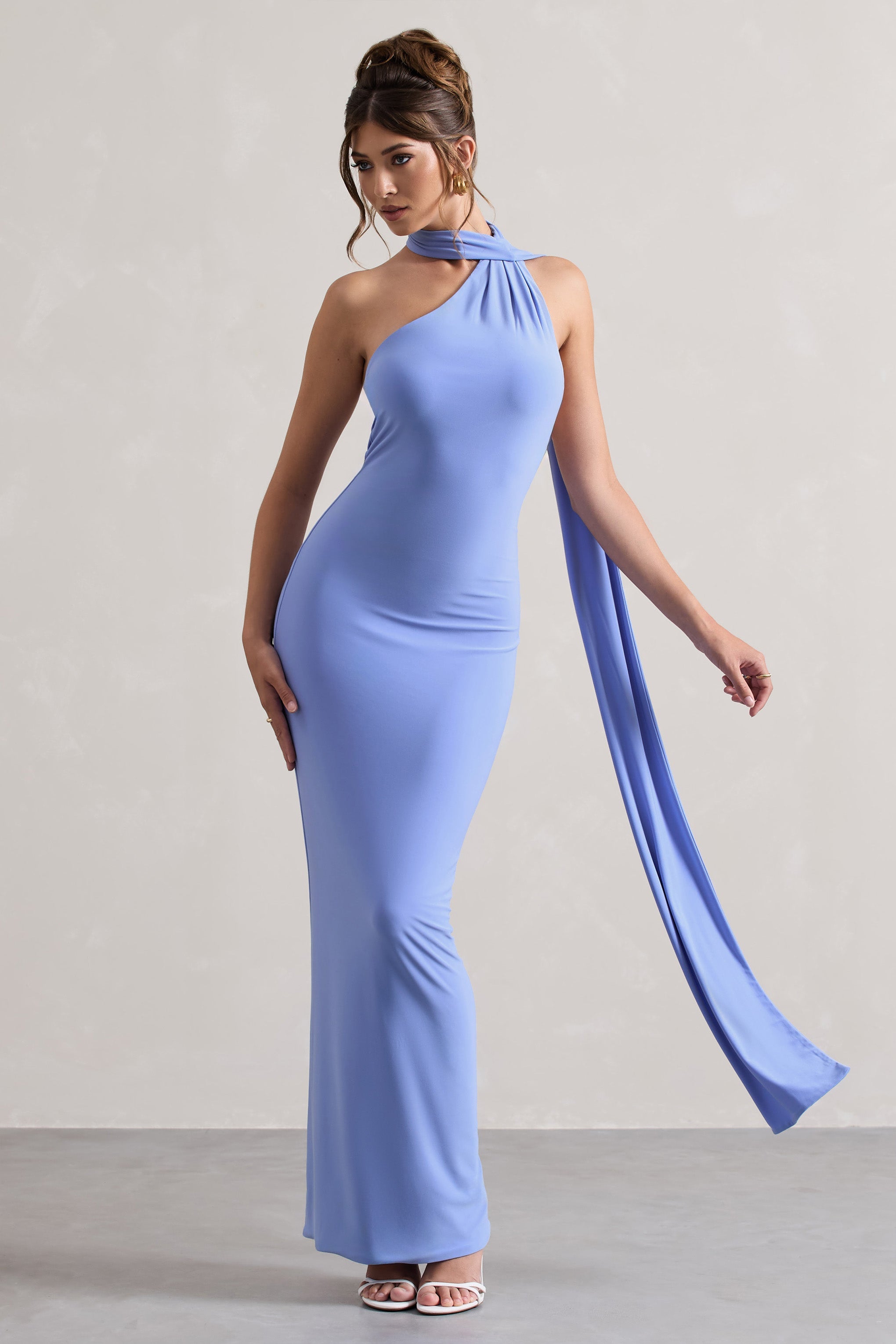 ワンピース Stella Mccartney Light-blue long dress Stella McCartney - Sky Blue Long Sleeve Shirt Dress
