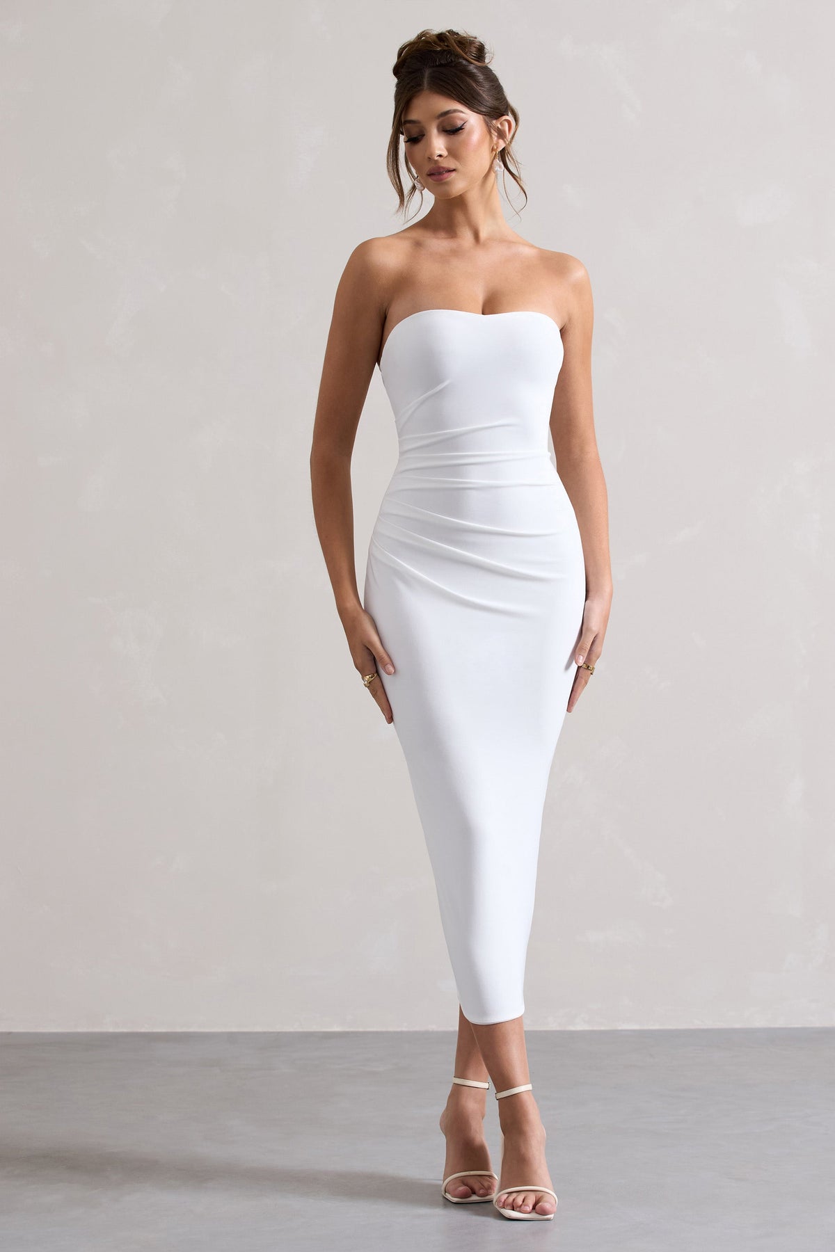 White Strapless Dress for a Wedding