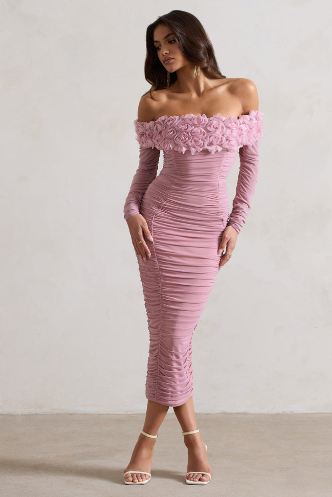 関送込☆オープンバックのCherry Ruffled Cover-Up Midi Dress 1534818445973393548.jpg?