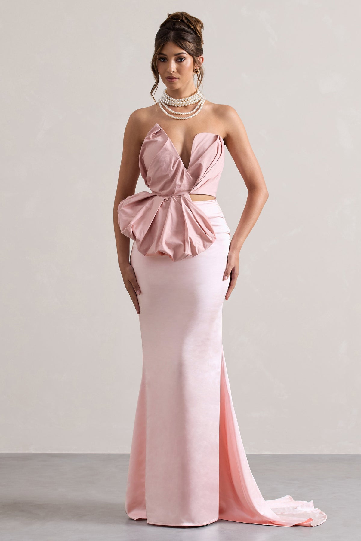 Couture | Pink Satin Maxi Skirt