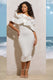 When In Rome | White Asymmetric Ruffle Midi Dress - Club L London - USA