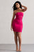 Indie | Dark Pink Bodycon Bandeau Mini Dress With Cut-Outs