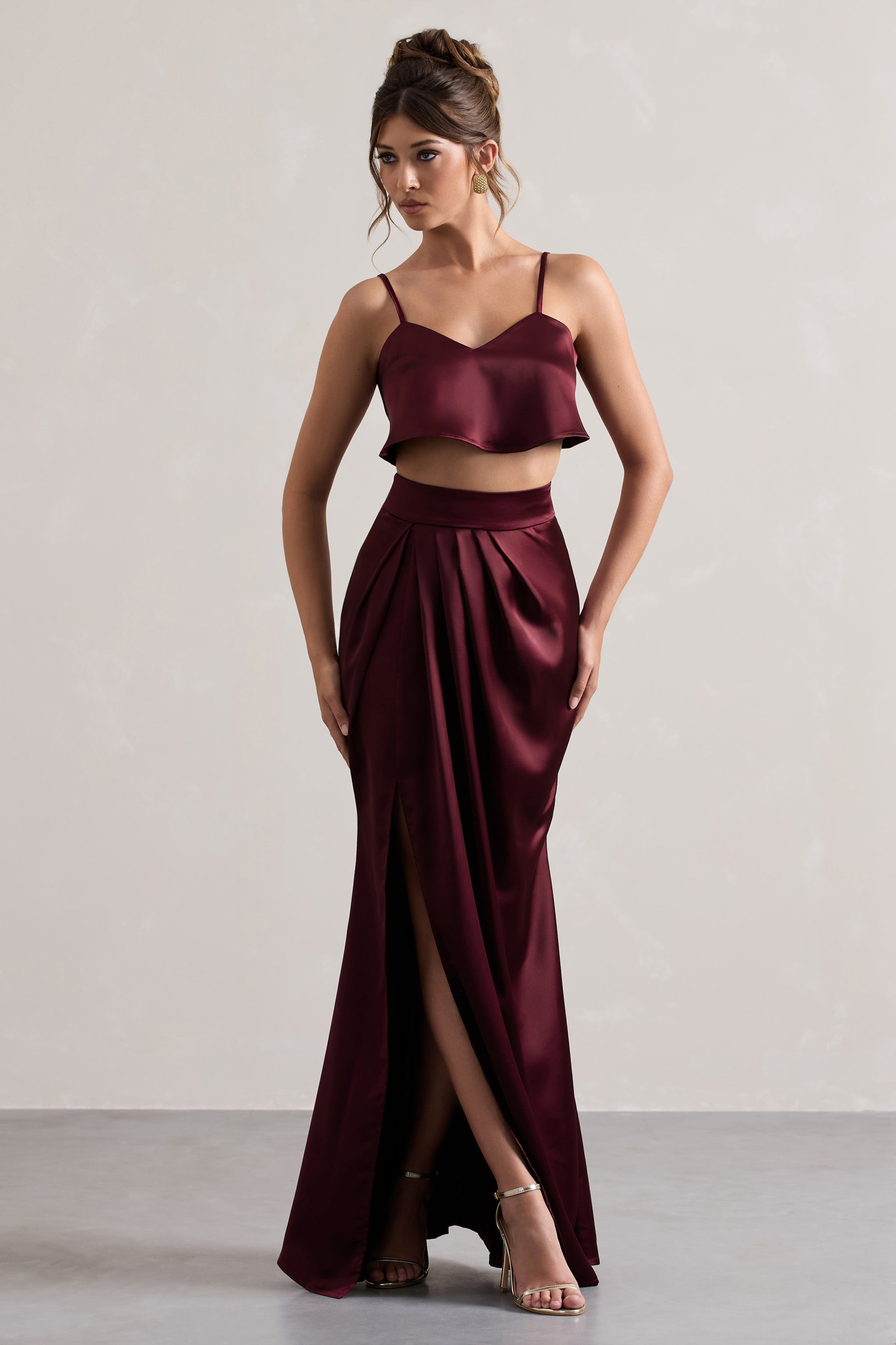ワンピース SOLACE LONDON Women Mid Skirts OS42008 CORNF BLUE Women's Skirts | Mini, Midi & Maxi Styles | LONOCO