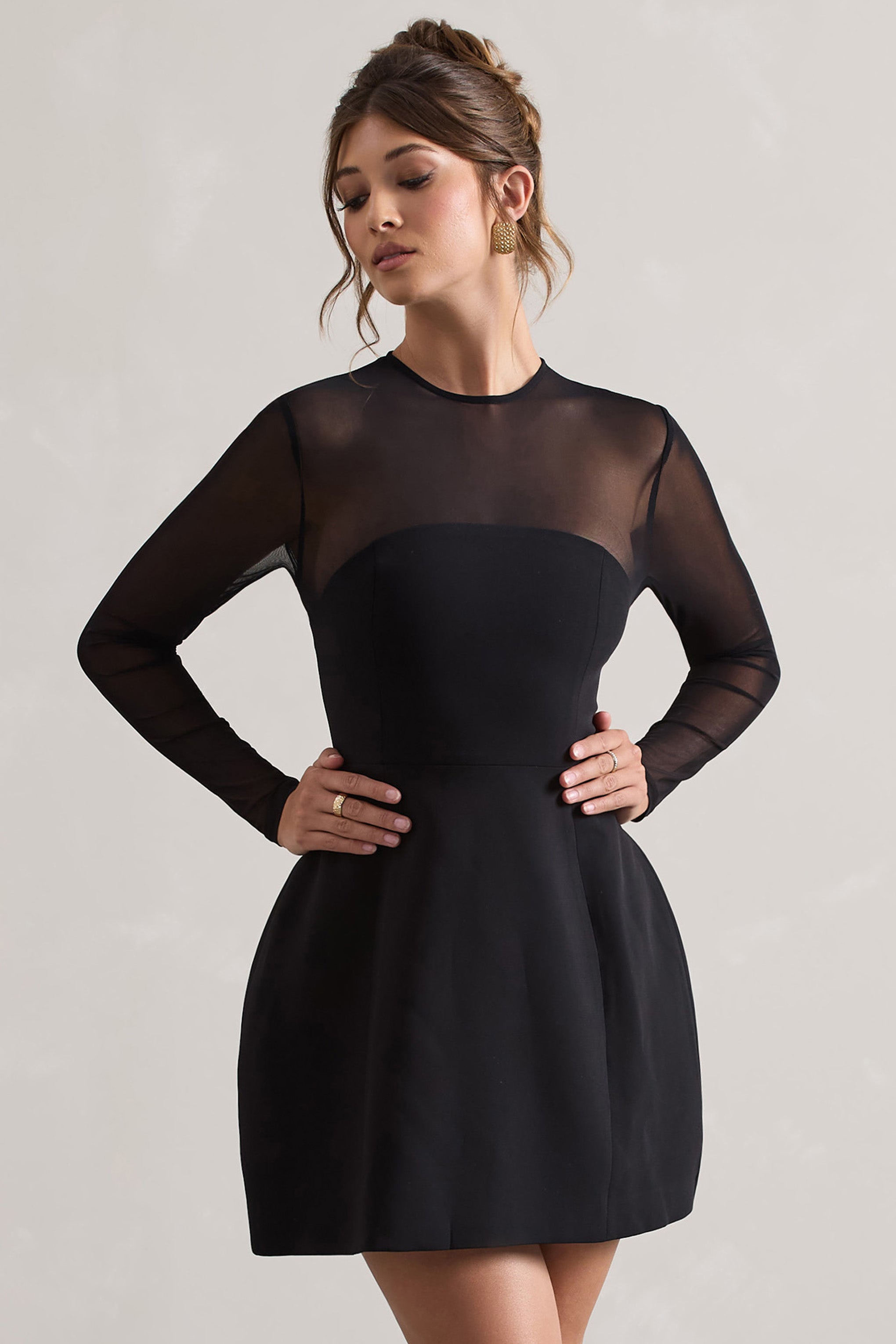 レディースウェア andmary Mary logo mini dress black ANDMARY】Mary logo mini dress