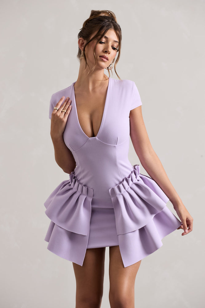 A line summer dress with v neckline 5033