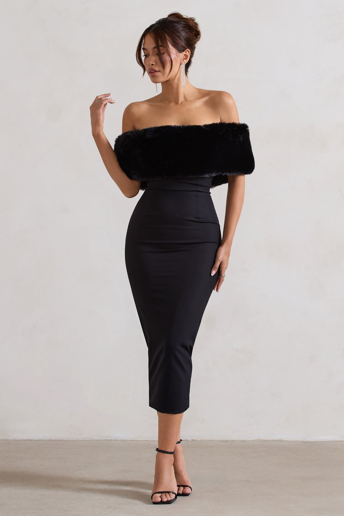 Fur Trim Bardot Dress Sleeve Fur Trim Bardot Dress Long Sleeve Fur Bardot A Line Dress Fur Trim Bardot Dress Sleeve Fur Trim Bardot Dress Long Sleeve Fur Bardot A Line Dress