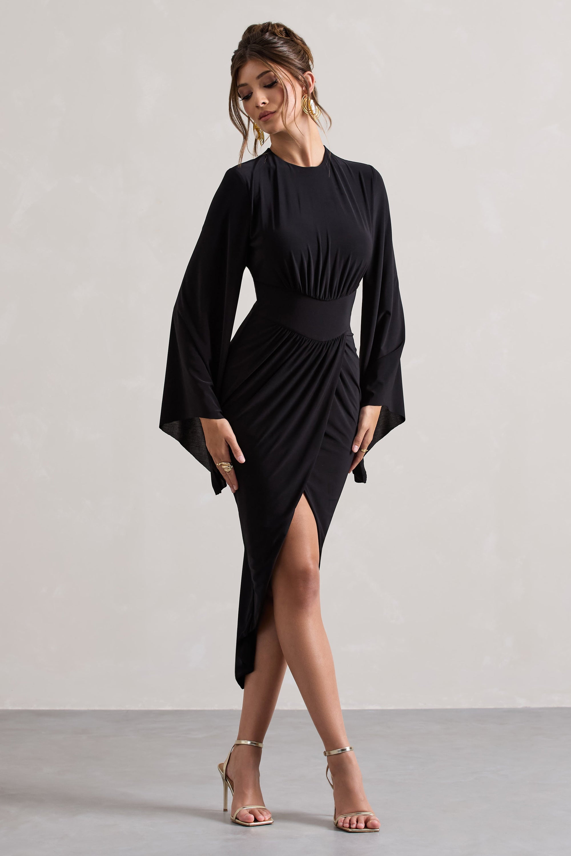 leave the light on midi dress black A black midi dress is so easy to wear! Styling it is where things get interesting. The layer you choose changes the look, vibe, and where you wear it. These are the