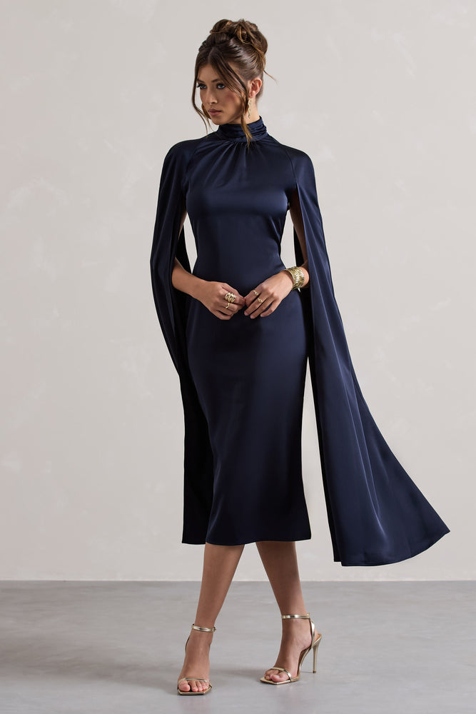 DVF Brygid Silk Navy and Crème Belted good Chevron Dress