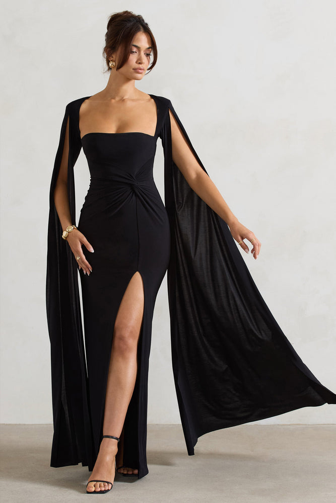 2WAY CURVE VELOURS DRESS ブラック WB_CL134865002-