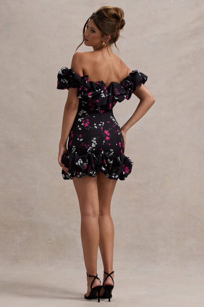 ワンピース [BabylClub] Kitty Gal Mini Dress Shop the Starry Night Satin Bust-Tie Mini Dress Pink Leopard