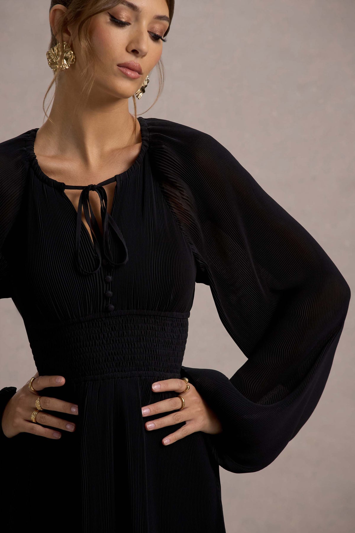Namir Black High-Low Chiffon Maxi Dress Club L London - USA Namir Black High-Low Chiffon Maxi Dress Club L London - USA