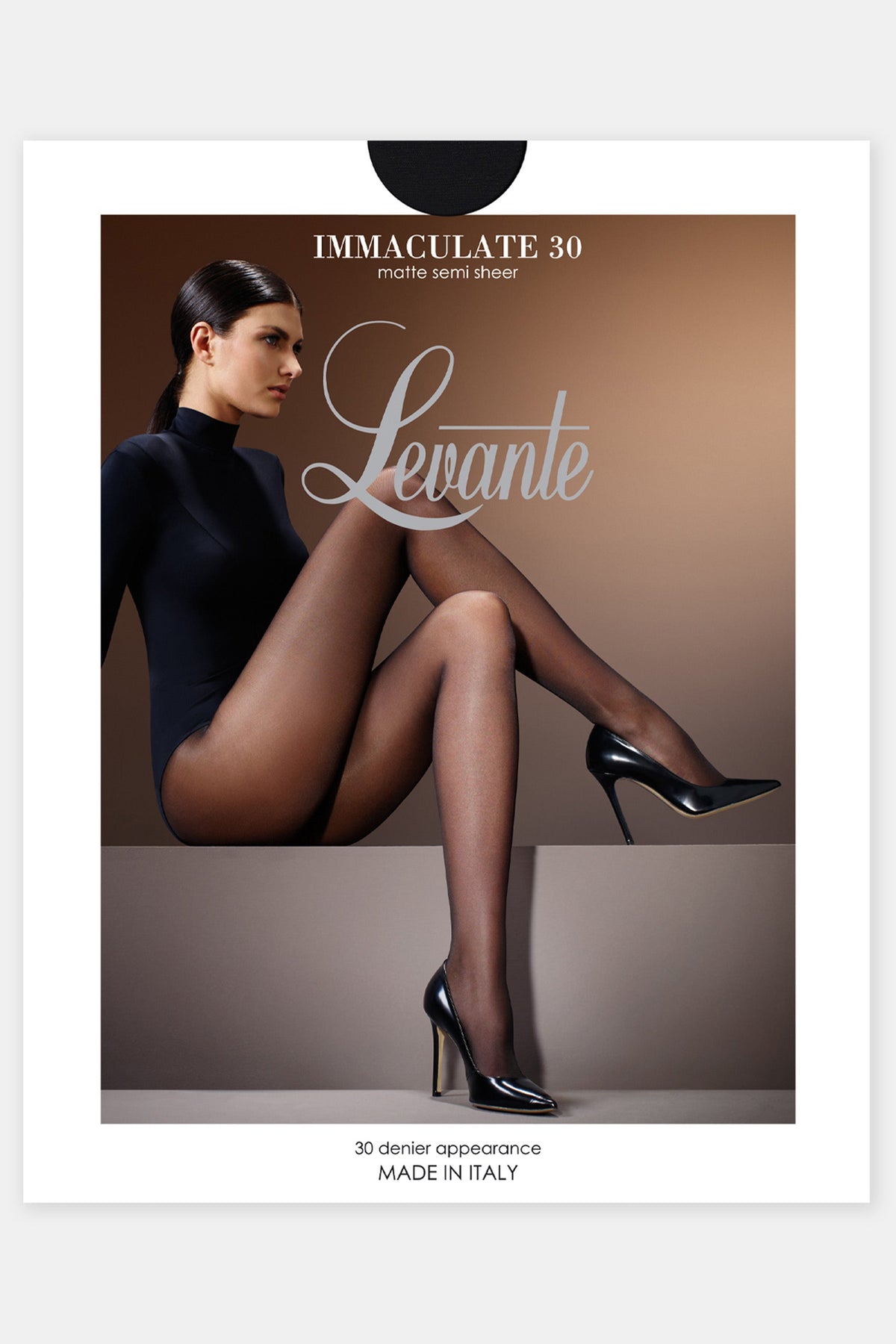 Levante | Medias negras mate  de lujo de Levante