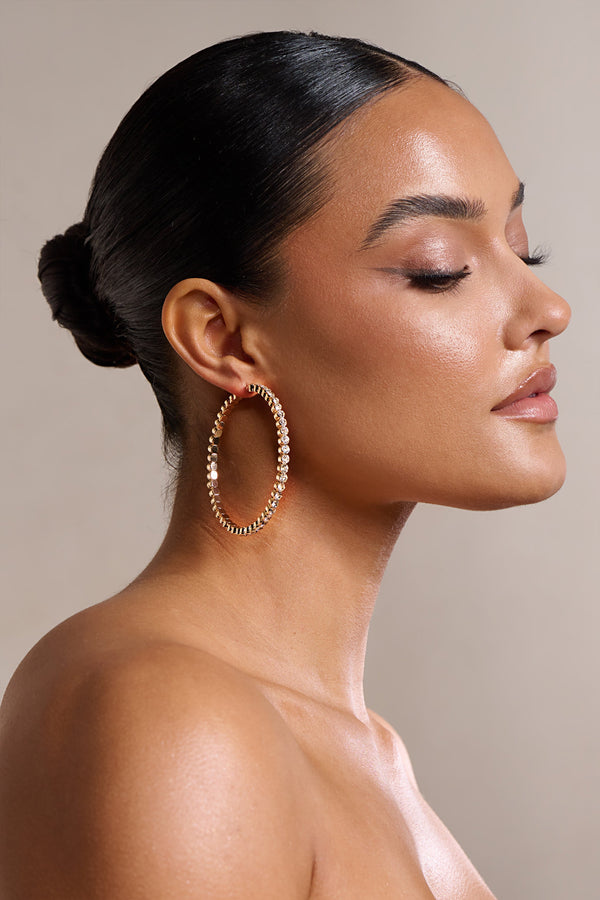 【TATIANA】(LARGE) Lunelle Round Hoop Earrings ピアス WB_HR_CL128519-