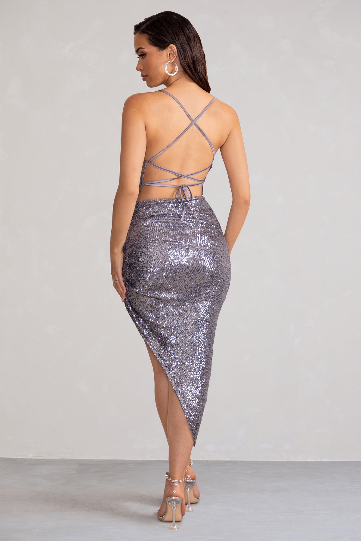 Dropping Hints Champagne Sequin Wide Leg Trousers – Club L London - USA