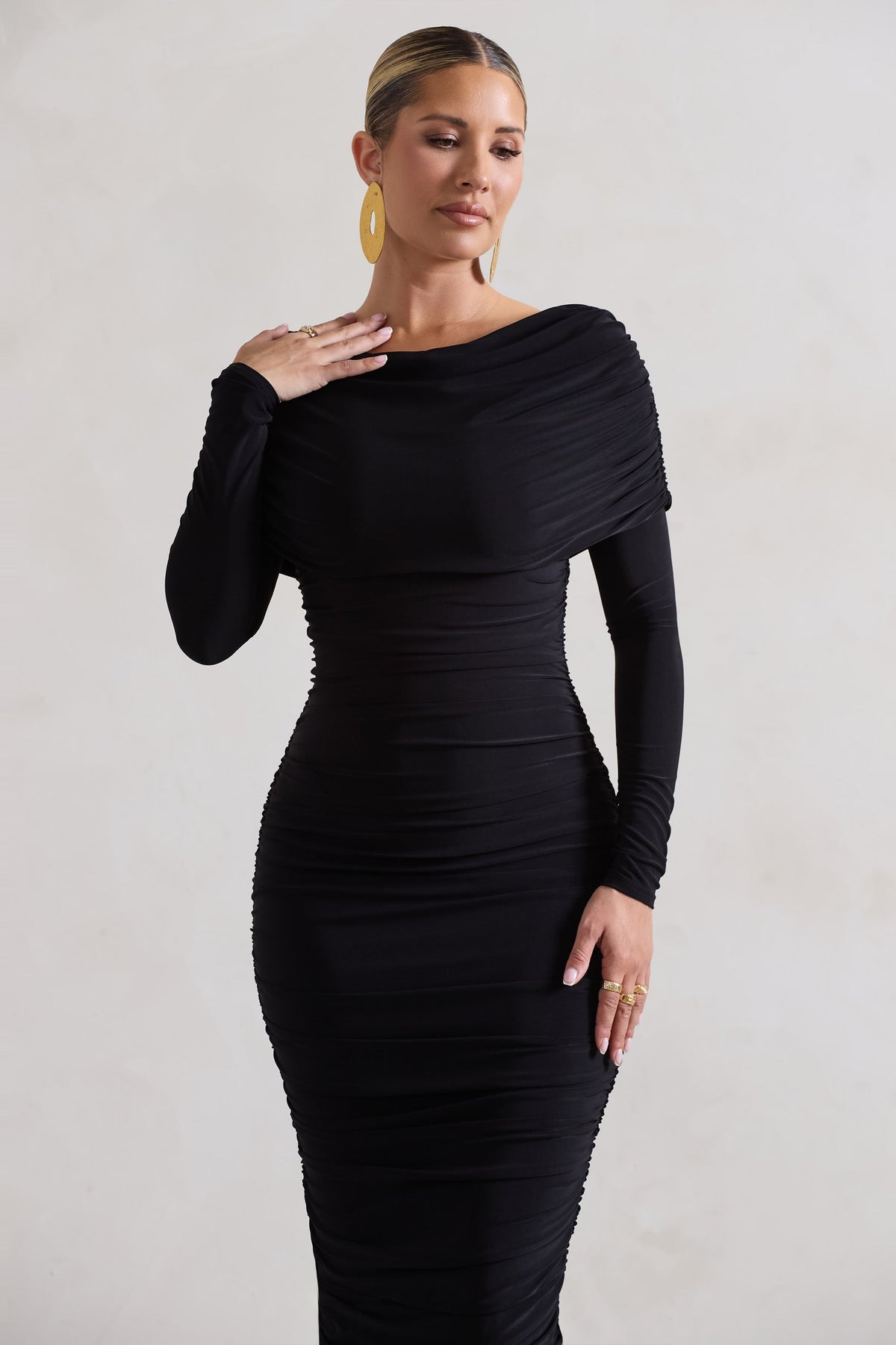 Kimmy Cut Out Detail Long Sleeve Bodycon Dress