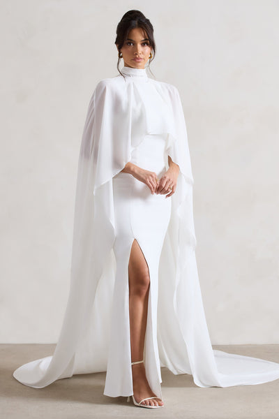 【k♡】Tulip Chiffon Long Dress beige pe Chiffon A-Line Dress with Flower Straps | David's Bridal