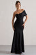 Masquerade | Black Lace Twisted Bardot Maxi Dress - Club L London - USA