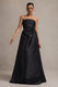 Universe | Black Bandeau Puff-Skirt Split Maxi Dress - Club L London - USA