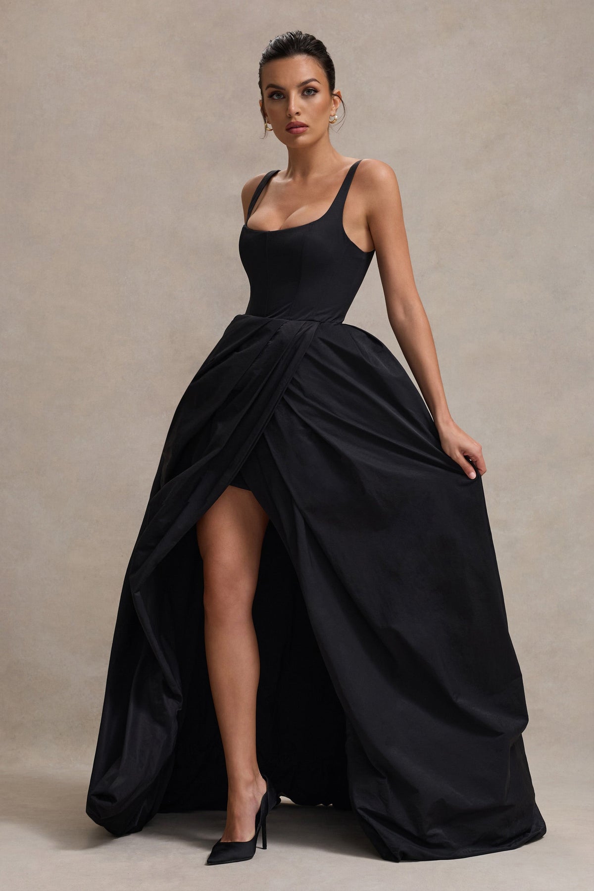 WB_HR_CL134659002-InfiniteBlackStrappyMaxiDressWithVolumeHigh-LowSkirt10