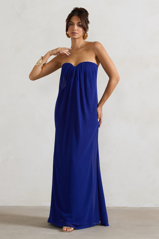 Sweetheart Linen Long Dress -BLK- – Estella.K