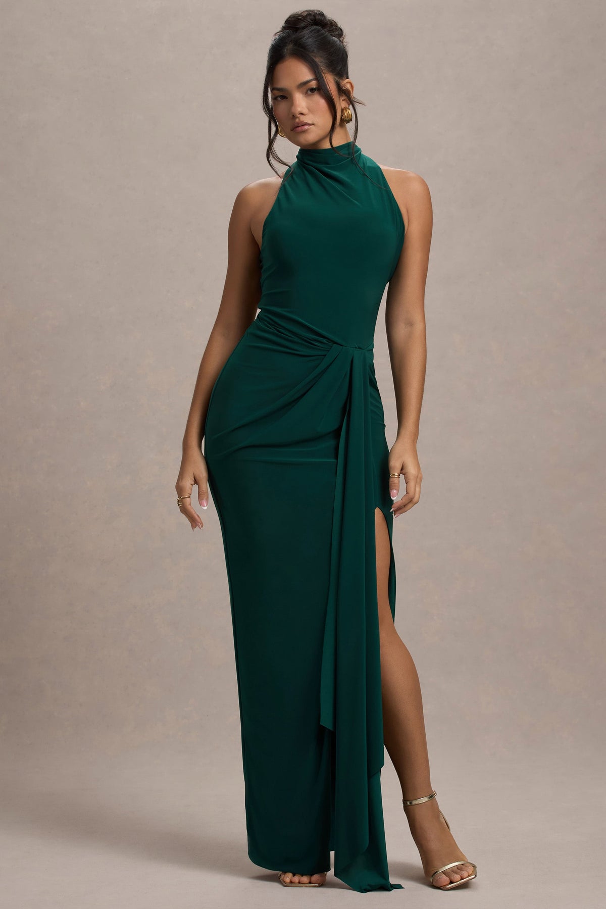 WB_HR_CL134765047-KhariBottleGreenHigh-NeckTwistedMaxiDressWithDrape7