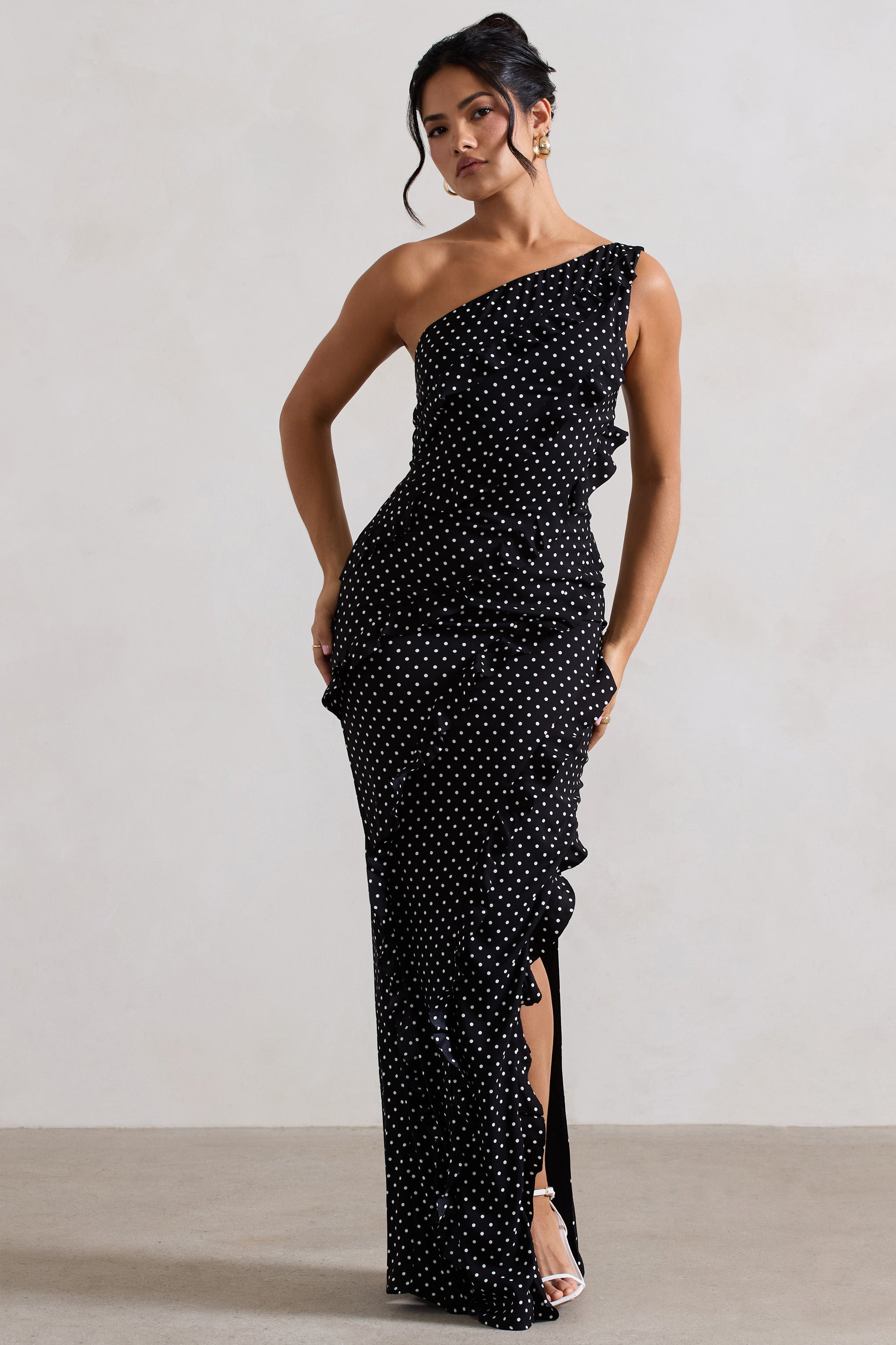 オールインワン・サロペット Jucca Maxi Dress With Polka Dots Jucca Maxi dress with polka dots Black Woman – MAXIMILIAN.it
