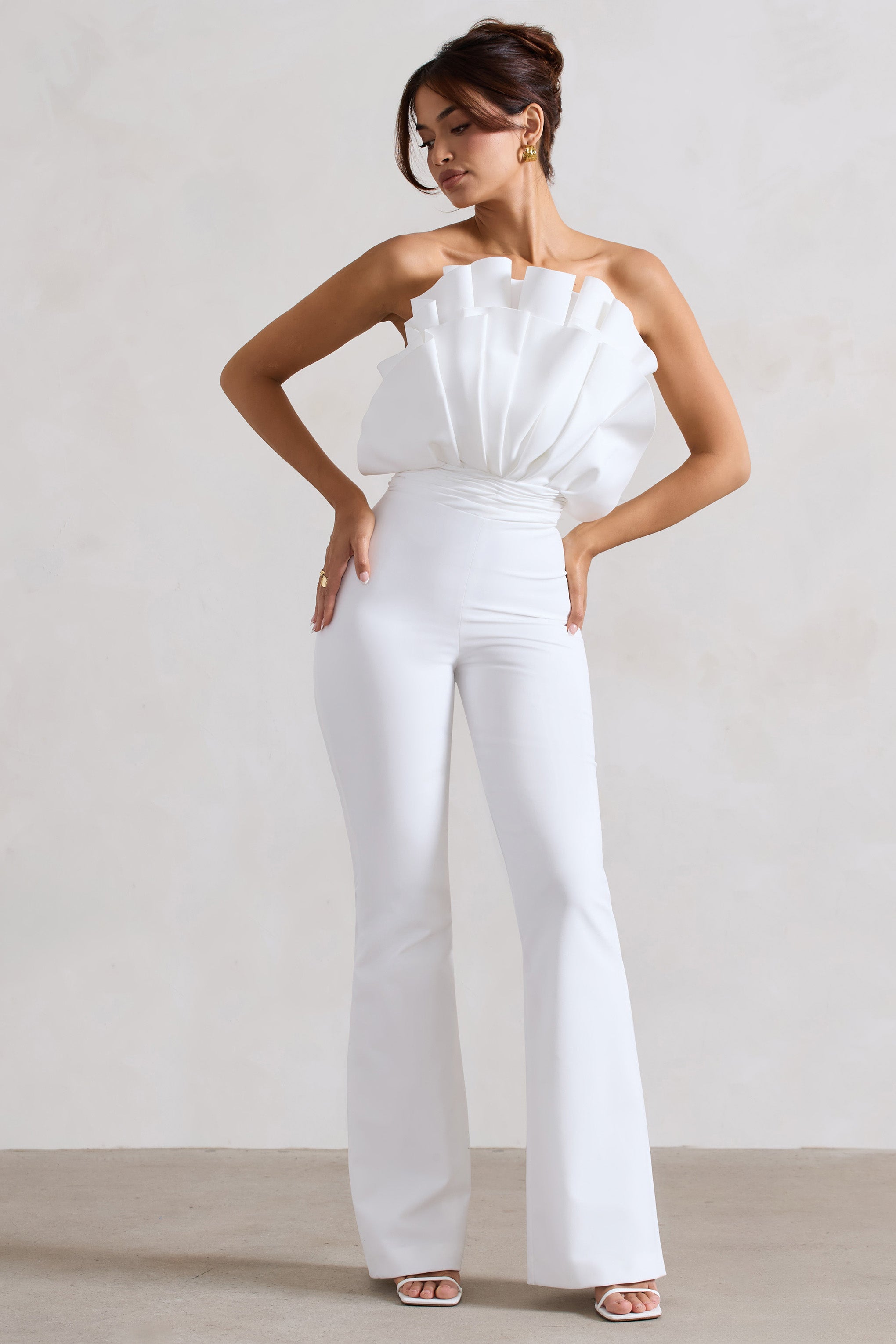 パンツ fetico NYLON JERSEY UNDERBUST JUMPSUIT FETICO】NYLON JERSEY UNDERBUST JUMPSUIT / 【CFCL】 CUPRO RIB