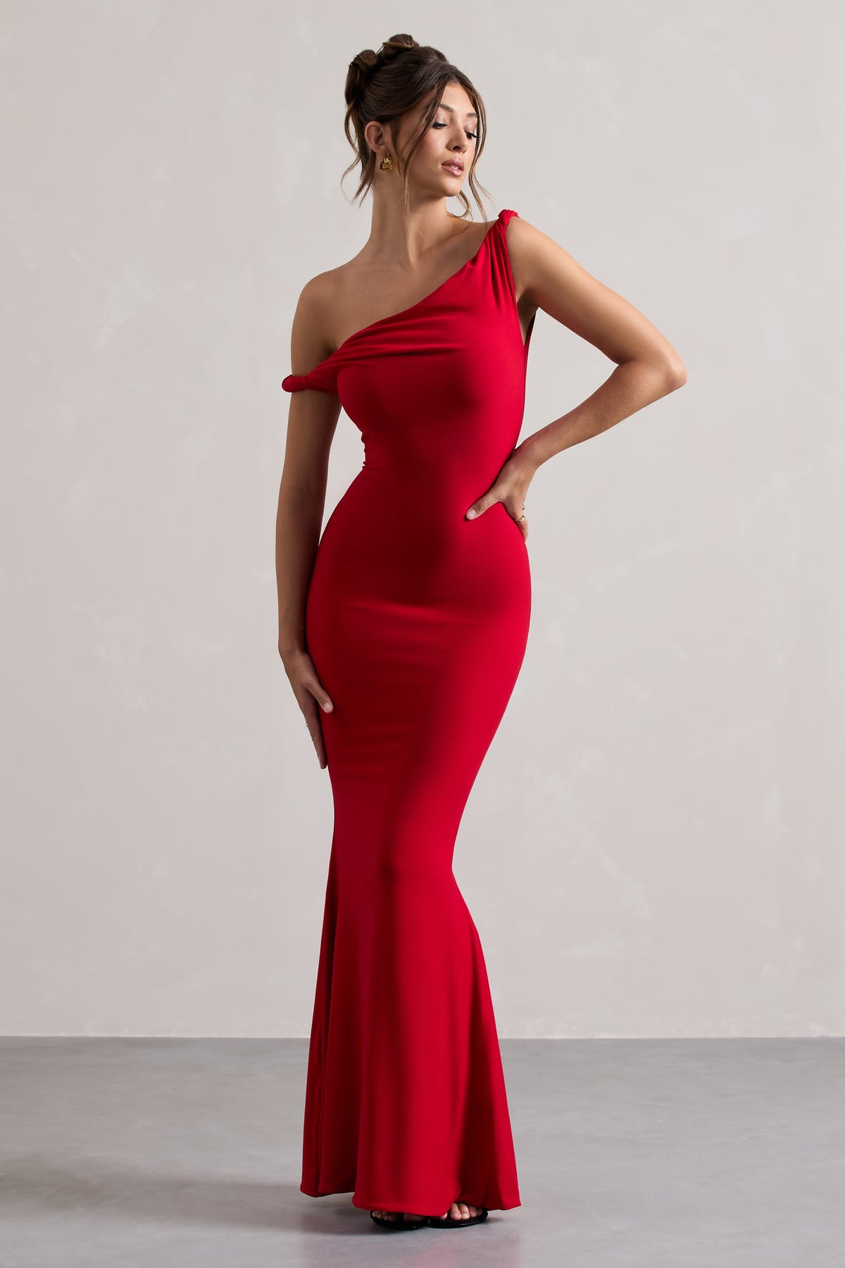 Lita | RED Twisted Asymmetric Maxi Dress - UK 6 RED Lita | RED Twisted Asymmetric Maxi Dress - UK 6 RED