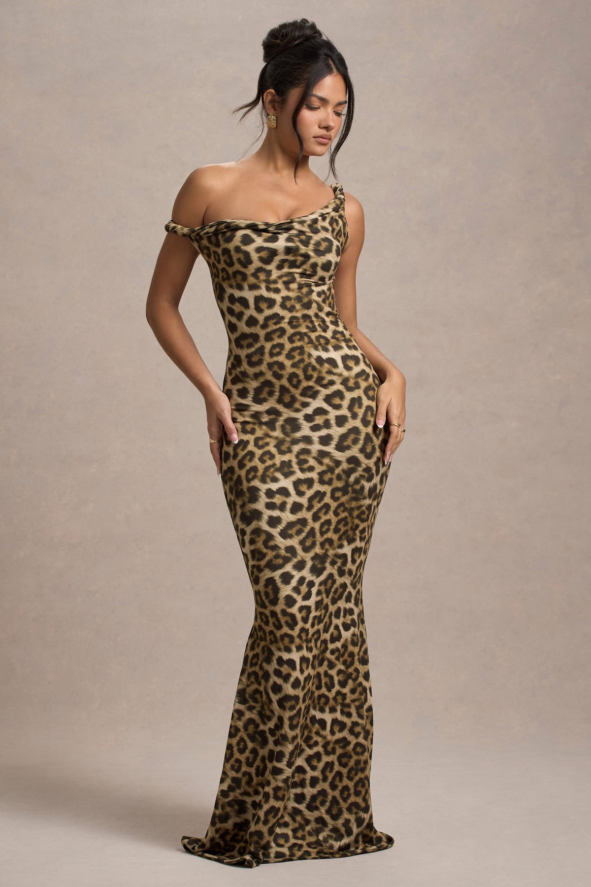 Lita | Leopard Print Twisted Asymmetric Maxi Dress - UK 14 Leopard Print Lita | Leopard Print Twisted Asymmetric Maxi Dress - UK 14 Leopard Print