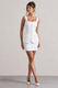 Maci | White Tailored Square-Neck Mini Dress - Club L London - USA
