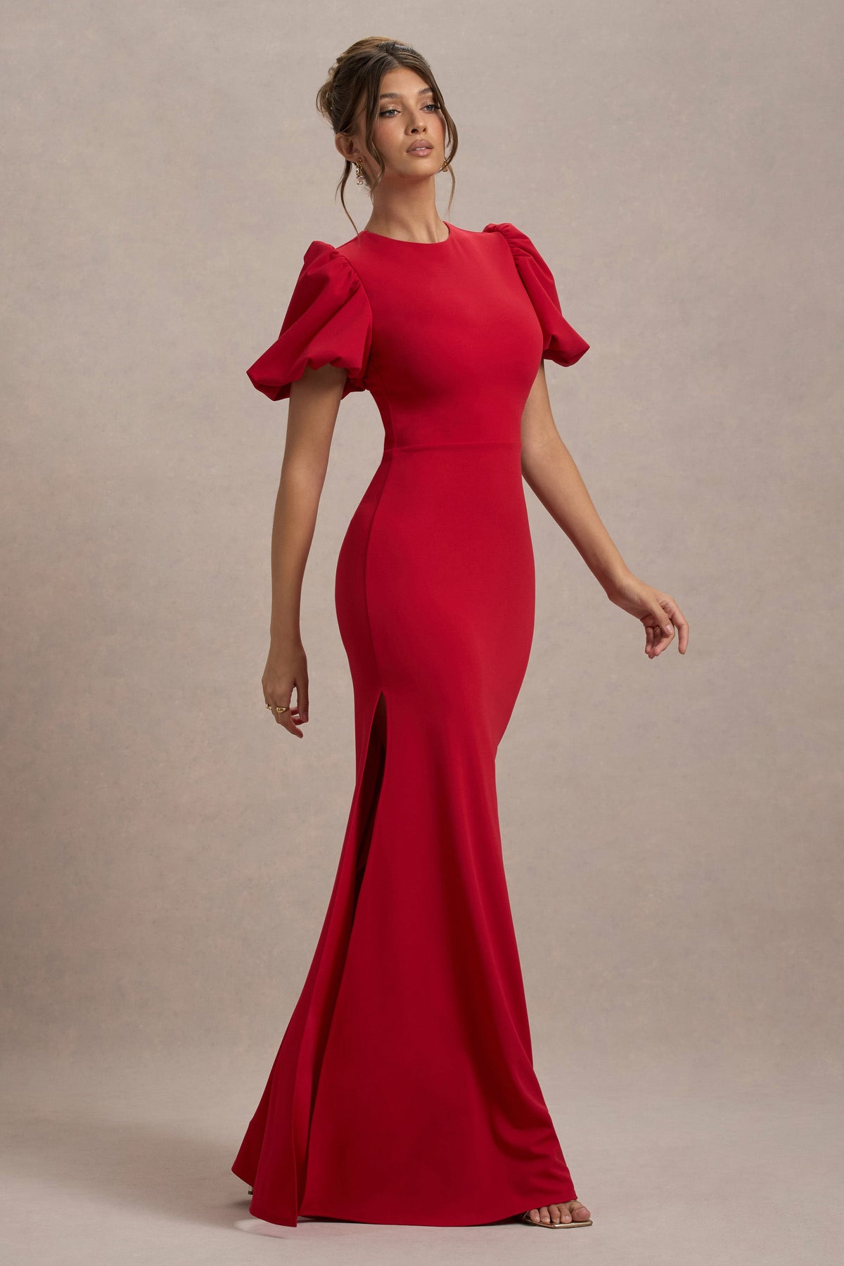 Love Letters | RED Puff-Sleeve Maxi Dress - UK 18 RED Love Letters | RED Puff-Sleeve Maxi Dress - UK 18 RED
