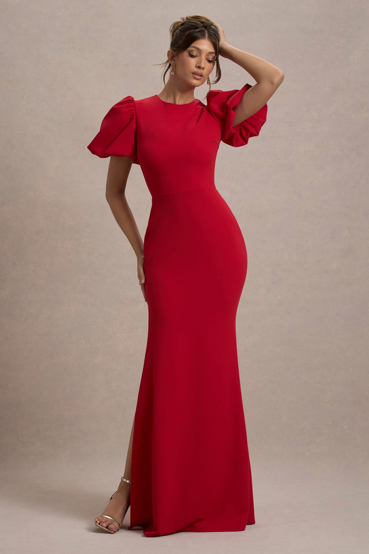 Love Letters | RED Puff-Sleeve Maxi Dress - UK 10 RED Love Letters | RED Puff-Sleeve Maxi Dress - UK 10 RED