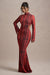 Arabia | Red Snake Print High-Neck Cut-Out Maxi Dress