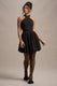Klytie | Black Halter-Neck Mini Dress With Puff-Ball Skirt - Club L London - USA
