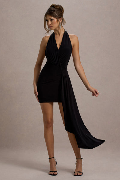 【関税&送料込】Dsquared Black Crepe Mini Dress WB_HR_CL135431002-Sidney-