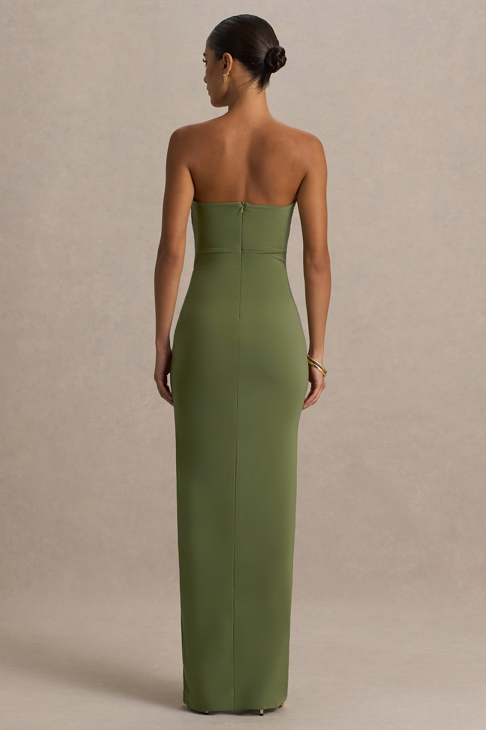 olive green strapless dress Tight Homecoming Mini Party Dress fg6177 100% Polyester 4th & Reckless Kathryn Strapless