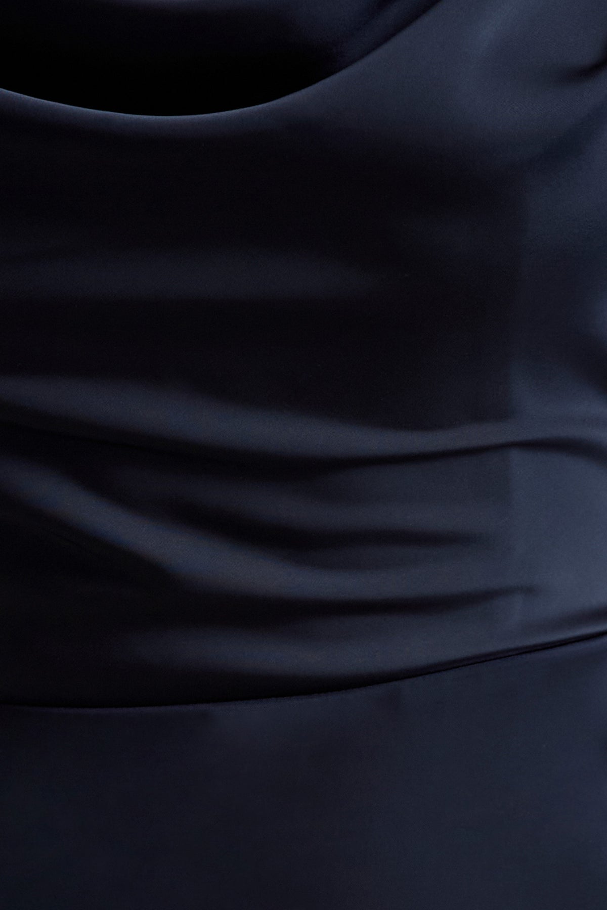Gia Navy Satin Cowl-Neck Maxi Dress Club L London - USA Gia Navy Satin Cowl-Neck Maxi Dress Club L London - USA