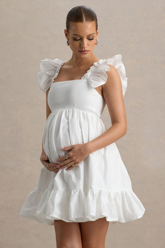 short white maternity dress Dolly Daze