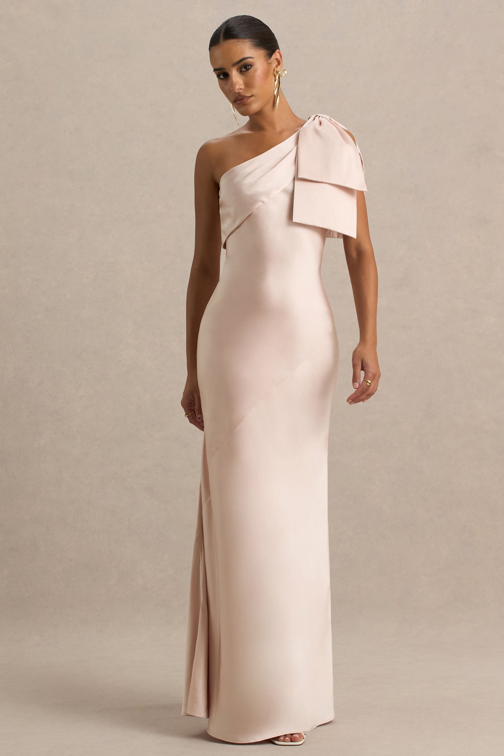 satin light pink dress long prom pink formal dress toptby Step into elegance with the Plunge Neck Light Pink Mermaid Satin Long Prom Dress Elvira Pink Satin Formal Maxi