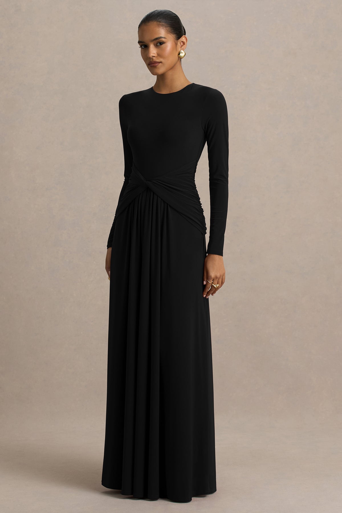 estrella maxi dress in black Gabriela Hearst Estrella Strapless Wool-crepe Maxi Dress In Black