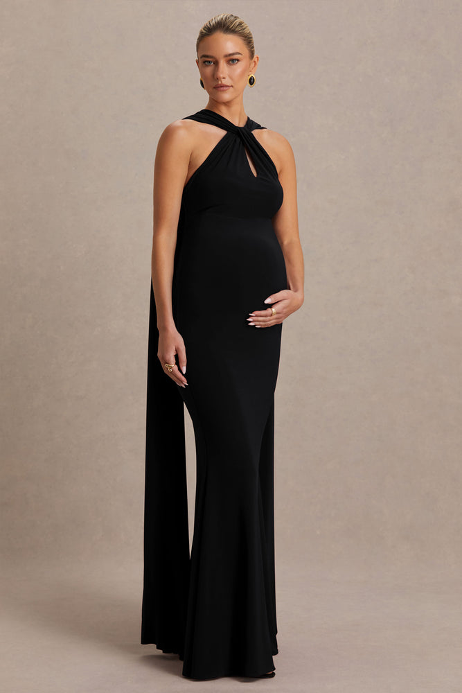 Maxi Dress Black Maternity Slip Goldyn Maxi Slip Dress Black Wild Dove  Boutique San Diego, CA