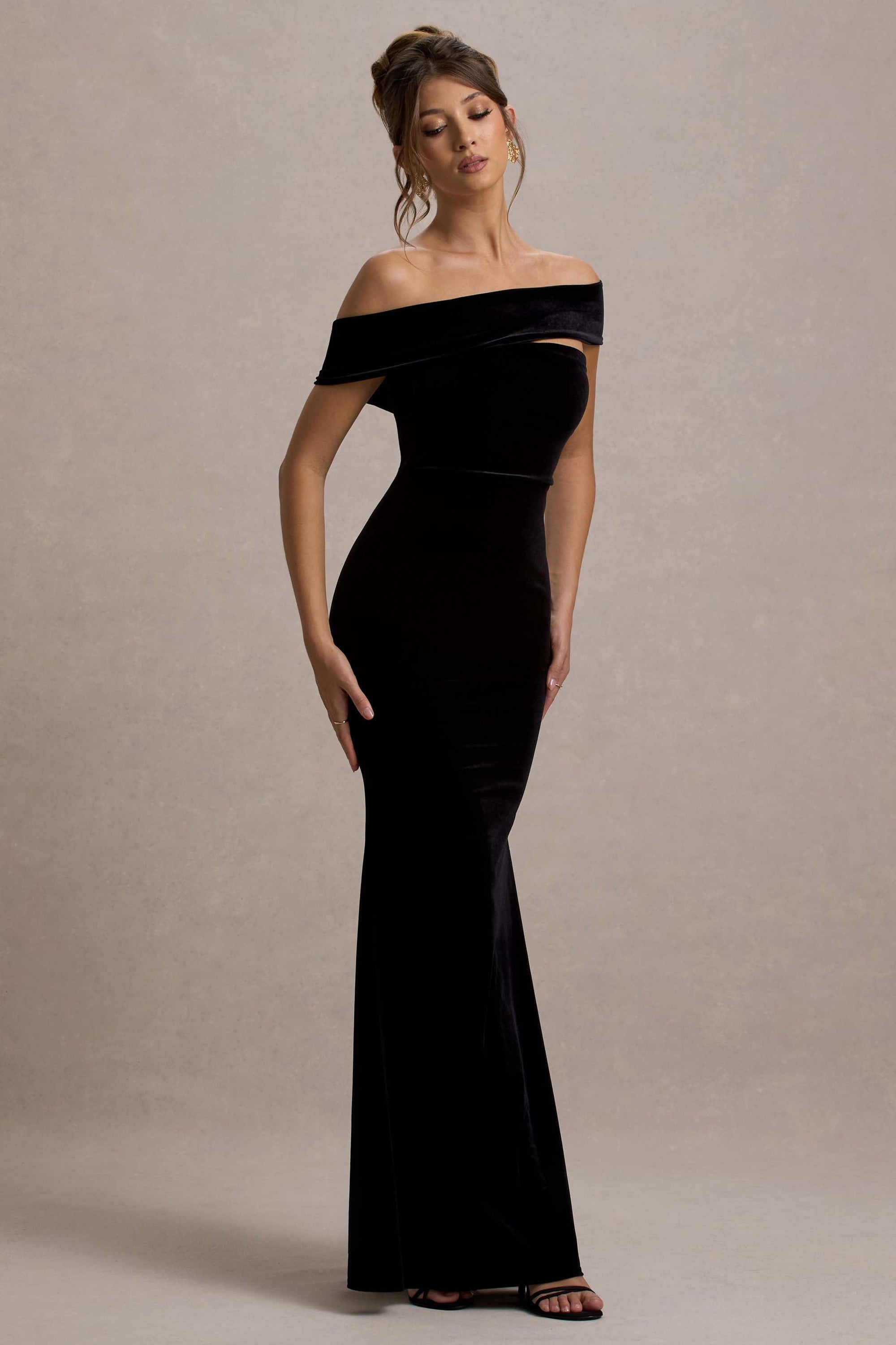 club l london black asymmetric dress Salome | Black Twisted Asymmetric Midi Dress