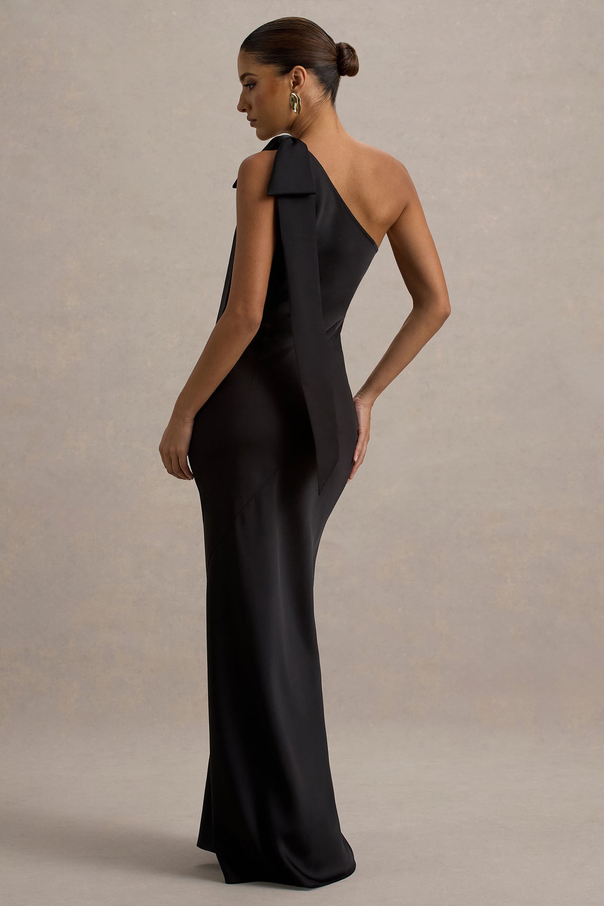 Club L London Black Silk Backless Dress Club L London Alesso Dress; Black Backless Cowl-Neck Club L London Black Silk Backless Dress Club L London Alesso Dress; Black Backless Cowl-Neck
