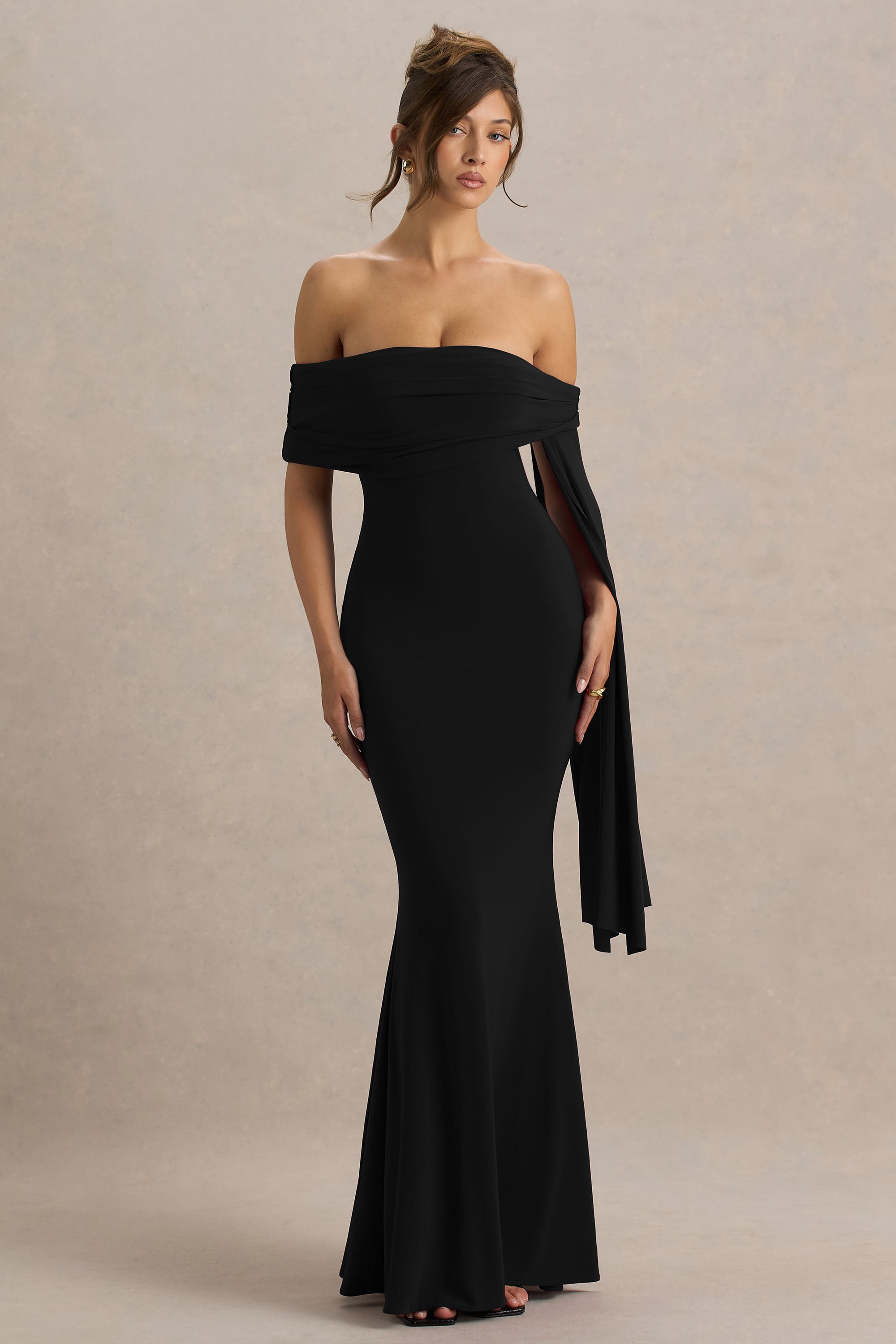 black chiffon bardot maxi dress Petite Black Maxi Dress Quiz Petite Black Chiffon Bardot Maxi Dress Very